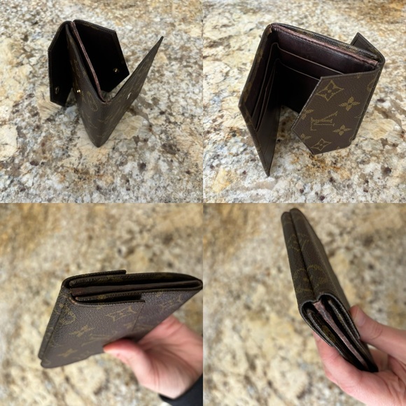 Rare Louis Vuitton Monogram Wallet with Smooth Ebene Leather Interior - Picture 15 of 15